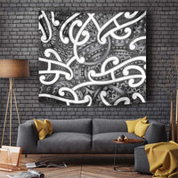 Aotearoa Maori Kowhaiwhai Tapestry Kiwikiwi Puhoro and Patiki
