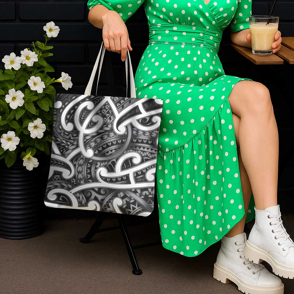 Aotearoa Maori Kowhaiwhai Tote Bag Kiwikiwi Puhoro and Patiki
