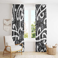 Aotearoa Maori Kowhaiwhai Window Curtain Kiwikiwi Puhoro and Patiki