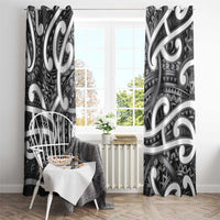 Aotearoa Maori Kowhaiwhai Window Curtain Kiwikiwi Puhoro and Patiki