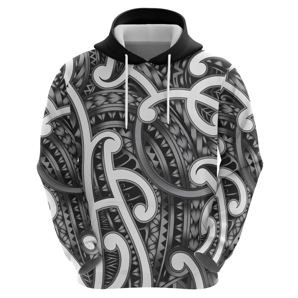 Aotearoa Maori Kowhaiwhai Zip Hoodie Kiwikiwi Puhoro and Patiki