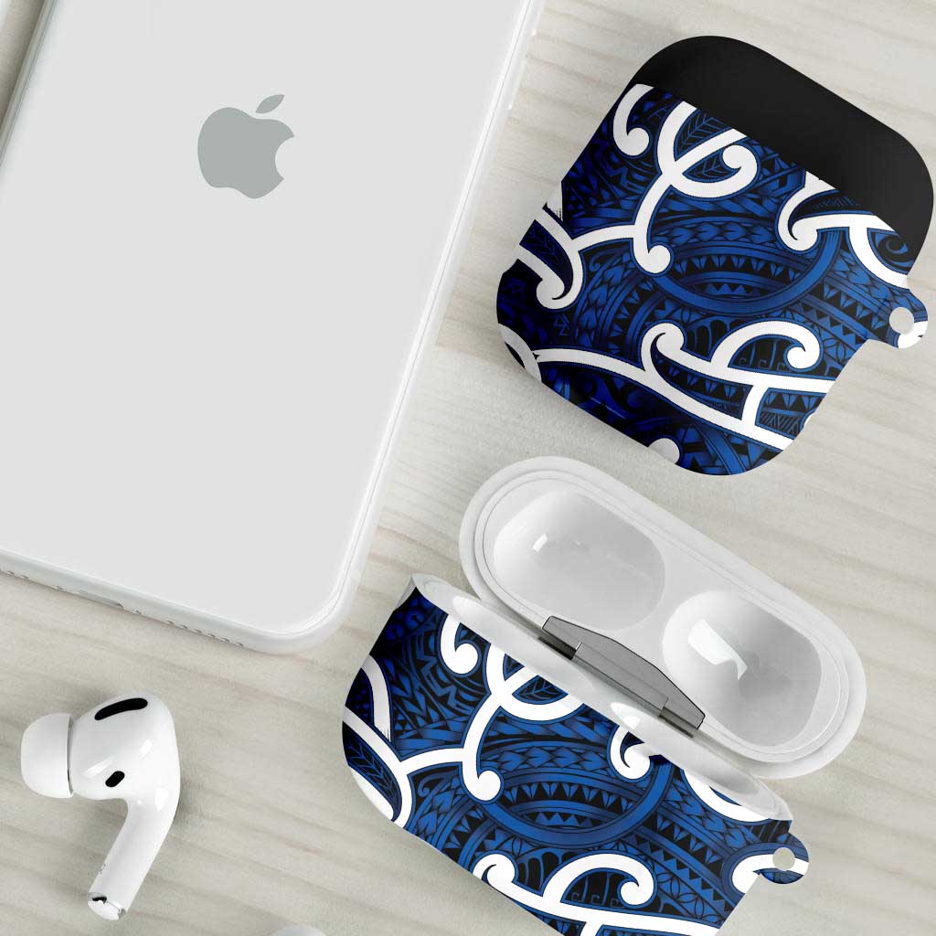 Aotearoa Maori Kowhaiwhai AirPods Case Kikorangi Puhoro and Patiki