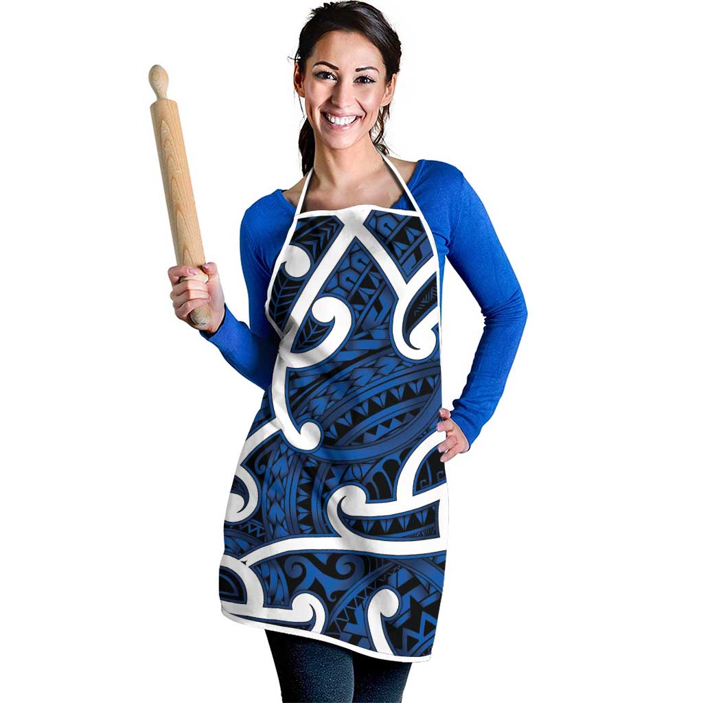 Aotearoa Maori Kowhaiwhai Apron Kikorangi Puhoro and Patiki