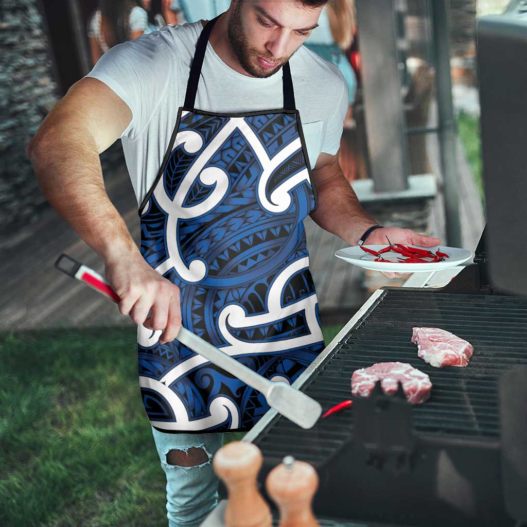 Aotearoa Maori Kowhaiwhai Apron Kikorangi Puhoro and Patiki