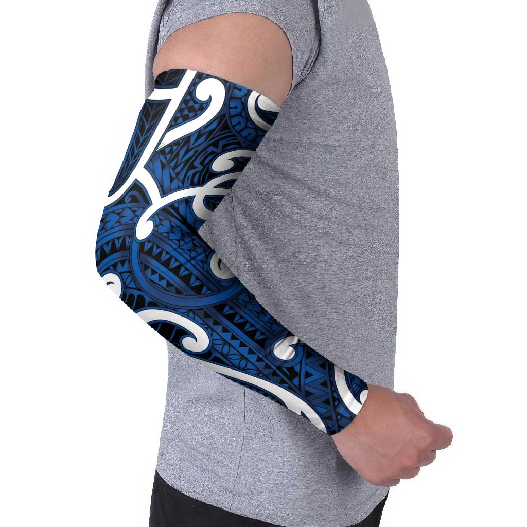 Aotearoa Maori Kowhaiwhai Arm Sleeves Kikorangi Puhoro and Patiki