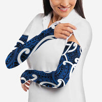 Aotearoa Maori Kowhaiwhai Arm Sleeves Kikorangi Puhoro and Patiki