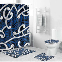 Aotearoa Maori Kowhaiwhai Bathroom Set Kikorangi Puhoro and Patiki