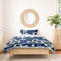 Aotearoa Maori Kowhaiwhai Bedding Set Kikorangi Puhoro and Patiki
