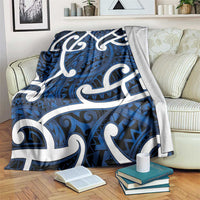 Aotearoa Maori Kowhaiwhai Blanket Kikorangi Puhoro and Patiki