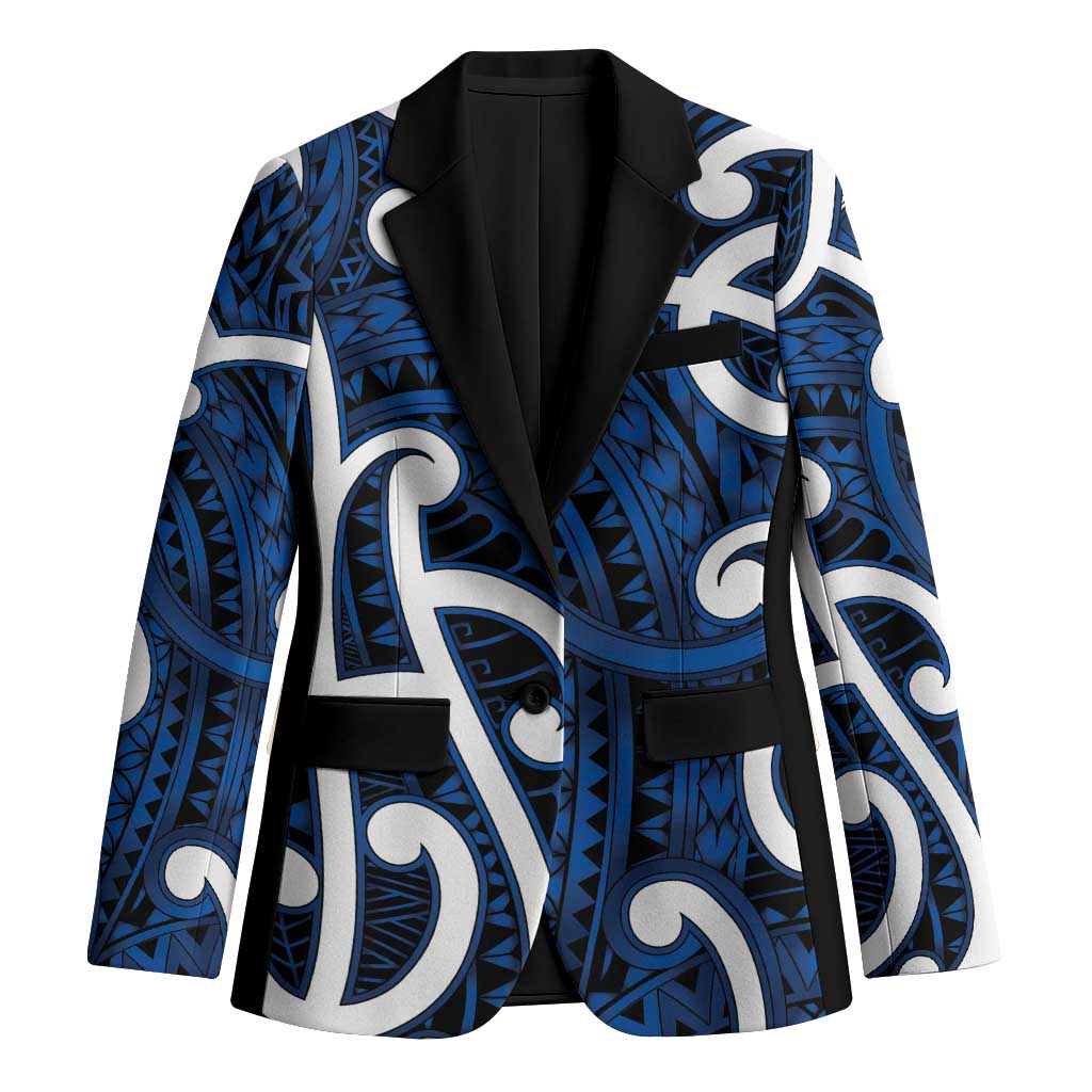 Aotearoa Maori Kowhaiwhai Blazer Kikorangi Puhoro and Patiki
