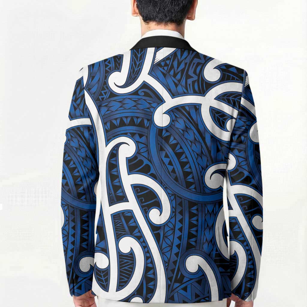 Aotearoa Maori Kowhaiwhai Blazer Kikorangi Puhoro and Patiki