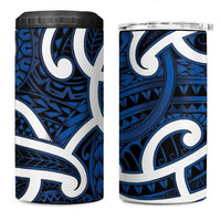 Aotearoa Maori Kowhaiwhai 4 in 1 Can Cooler Tumbler Kikorangi Puhoro and Patiki