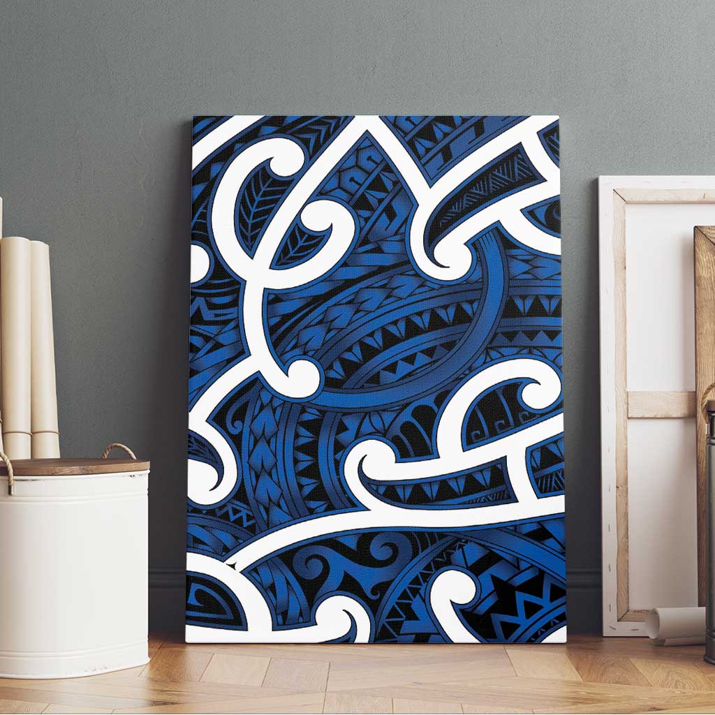Aotearoa Maori Kowhaiwhai Canvas Wall Art Kikorangi Puhoro and Patiki