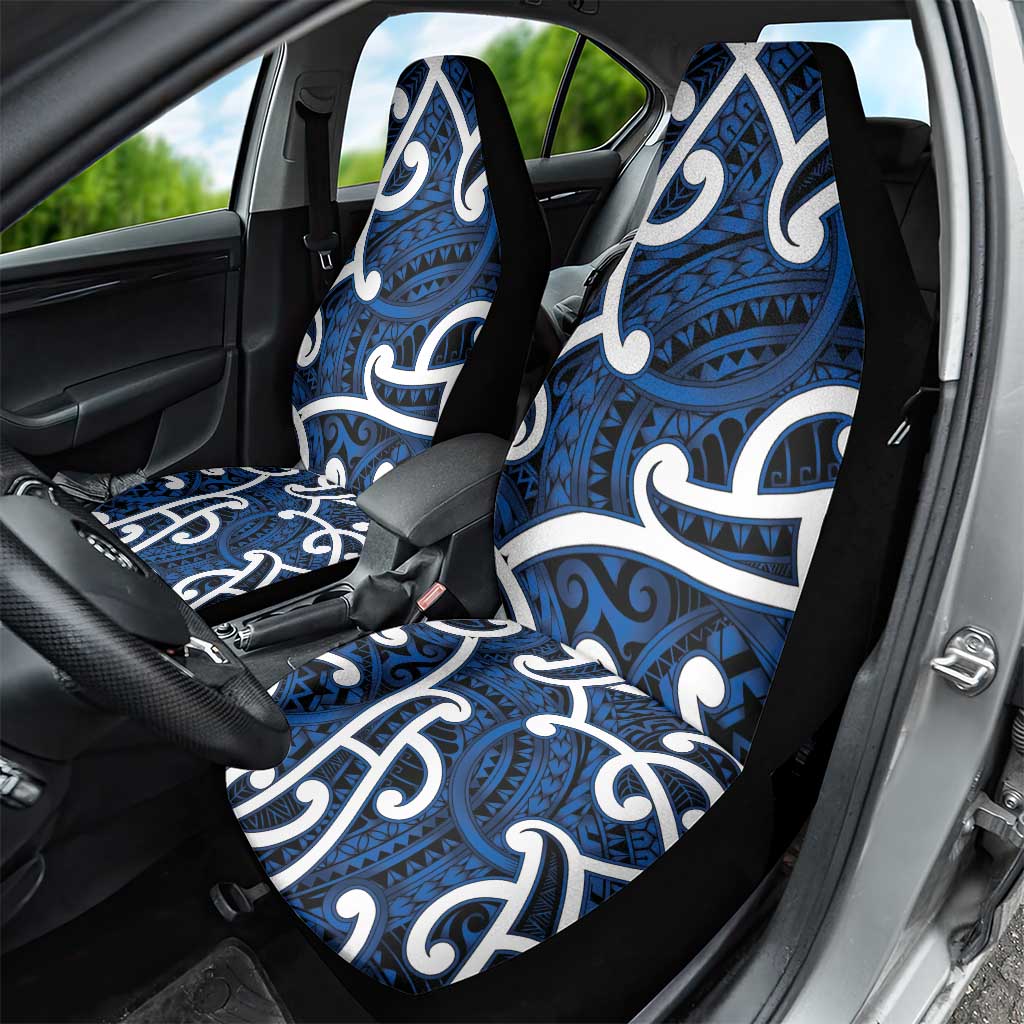 Aotearoa Maori Kowhaiwhai Car Seat Cover Kikorangi Puhoro and Patiki