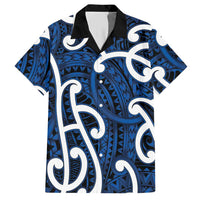 Aotearoa Maori Kowhaiwhai Hawaiian Shirt Kikorangi Puhoro and Patiki