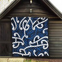 Aotearoa Maori Kowhaiwhai Quilt Kikorangi Puhoro and Patiki