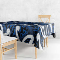 Aotearoa Maori Kowhaiwhai Tablecloth Kikorangi Puhoro and Patiki