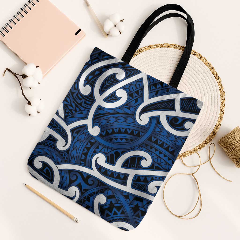 Aotearoa Maori Kowhaiwhai Tote Bag Kikorangi Puhoro and Patiki