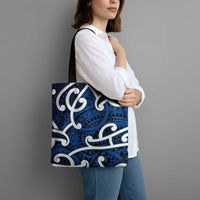 Aotearoa Maori Kowhaiwhai Tote Bag Kikorangi Puhoro and Patiki