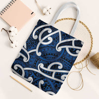 Aotearoa Maori Kowhaiwhai Tote Bag Kikorangi Puhoro and Patiki