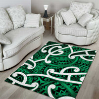 Aotearoa Maori Kowhaiwhai Area Rug Kakariki Puhoro and Patiki
