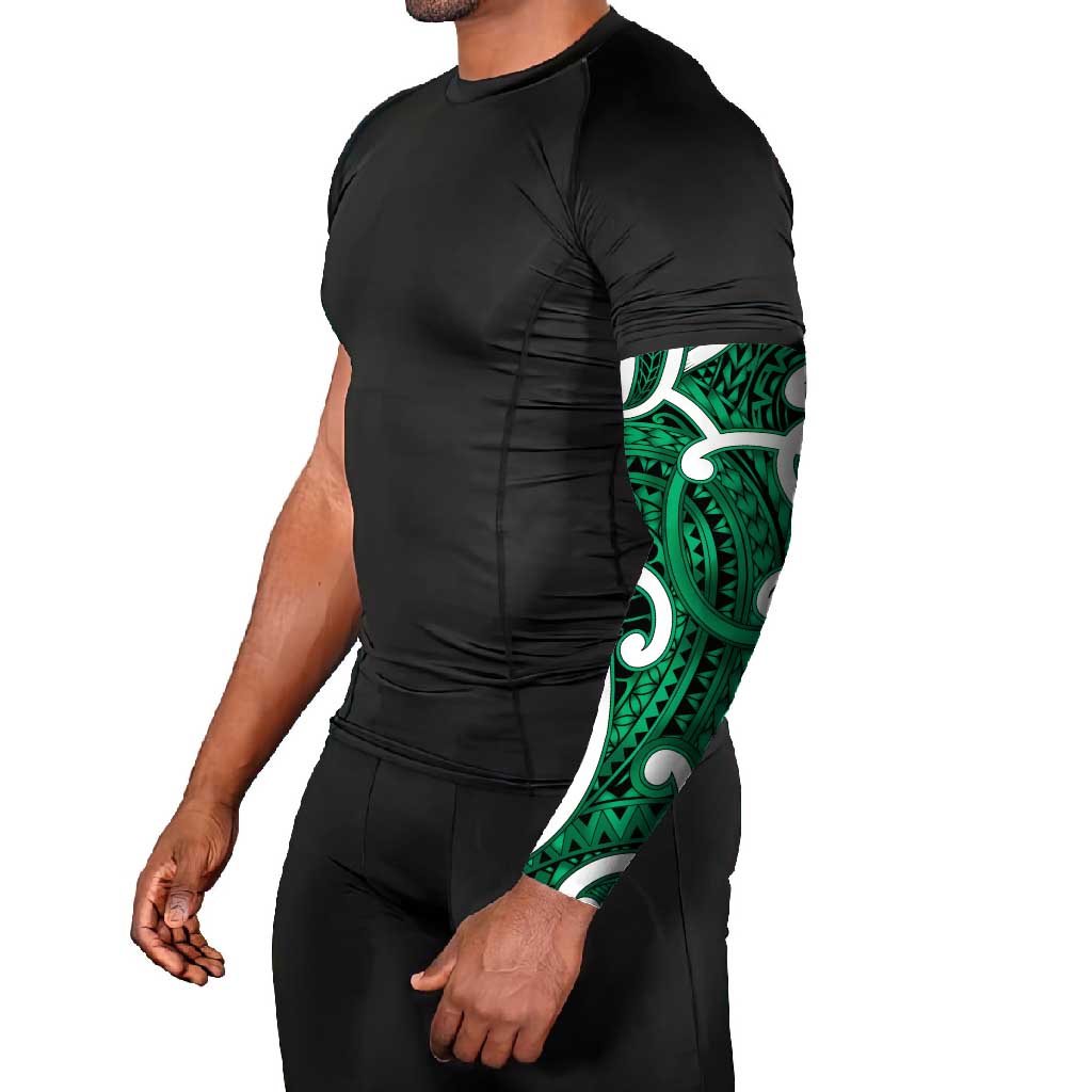 Aotearoa Maori Kowhaiwhai Arm Sleeves Kakariki Puhoro and Patiki
