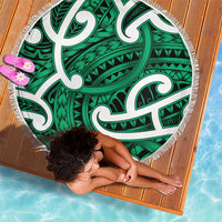 Aotearoa Maori Kowhaiwhai Beach Blanket Kakariki Puhoro and Patiki