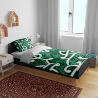 Aotearoa Maori Kowhaiwhai Bedding Set Kakariki Puhoro and Patiki