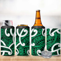 Aotearoa Maori Kowhaiwhai 4 in 1 Can Cooler Tumbler Kakariki Puhoro and Patiki