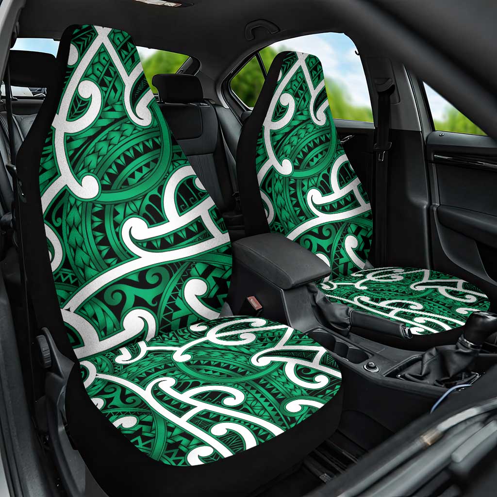 Aotearoa Maori Kowhaiwhai Car Seat Cover Kakariki Puhoro and Patiki