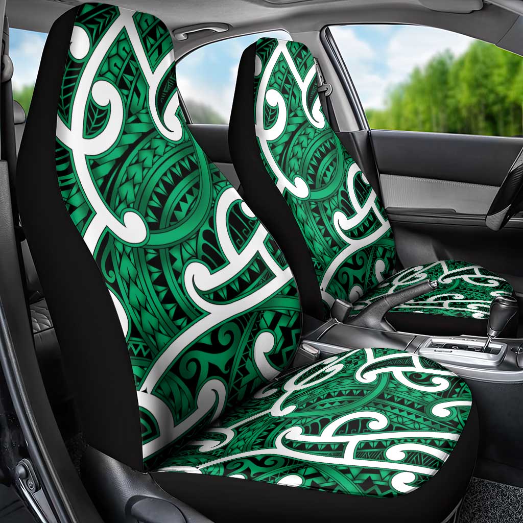 Aotearoa Maori Kowhaiwhai Car Seat Cover Kakariki Puhoro and Patiki