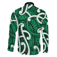 Aotearoa Maori Kowhaiwhai Family Matching Summer Maxi Dress and Hawaiian Shirt Kakariki Puhoro and Patiki LT9 - Polynesian Pride