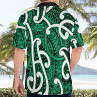Aotearoa Maori Kowhaiwhai Hawaiian Shirt Kakariki Puhoro and Patiki