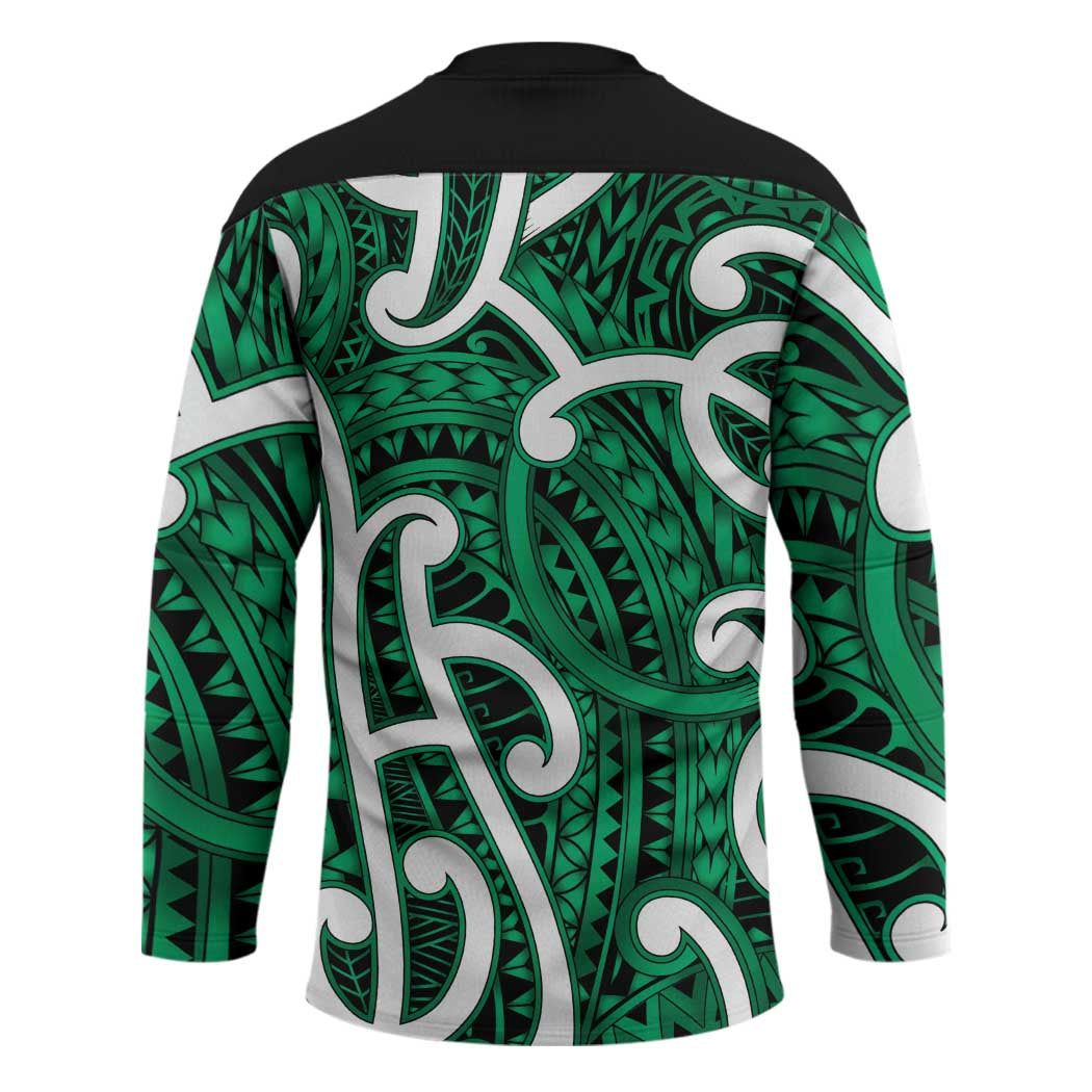 Aotearoa Maori Kowhaiwhai Hockey Jersey Kakariki Puhoro and Patiki