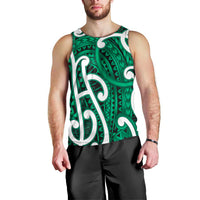 Aotearoa Maori Kowhaiwhai Men Tank Top Kakariki Puhoro and Patiki