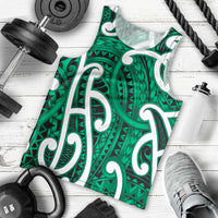 Aotearoa Maori Kowhaiwhai Men Tank Top Kakariki Puhoro and Patiki