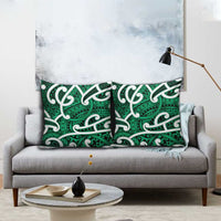 Aotearoa Maori Kowhaiwhai Pillow Cover Kakariki Puhoro and Patiki