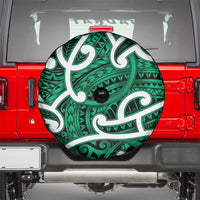 Aotearoa Maori Kowhaiwhai Spare Tire Cover Kakariki Puhoro and Patiki