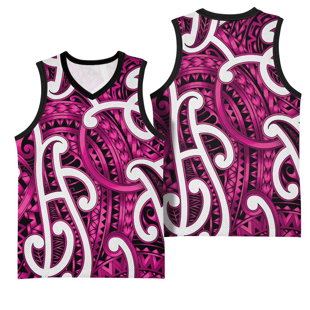 Aotearoa Maori Kowhaiwhai Basketball Jersey Mawhero Puhoro and Patiki LT9 - Polynesian Pride