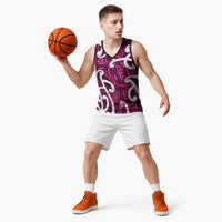 Aotearoa Maori Kowhaiwhai Basketball Jersey Mawhero Puhoro and Patiki LT9 - Polynesian Pride
