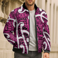 Aotearoa Maori Kowhaiwhai Bomber Puffer Jacket Mawhero Puhoro and Patiki