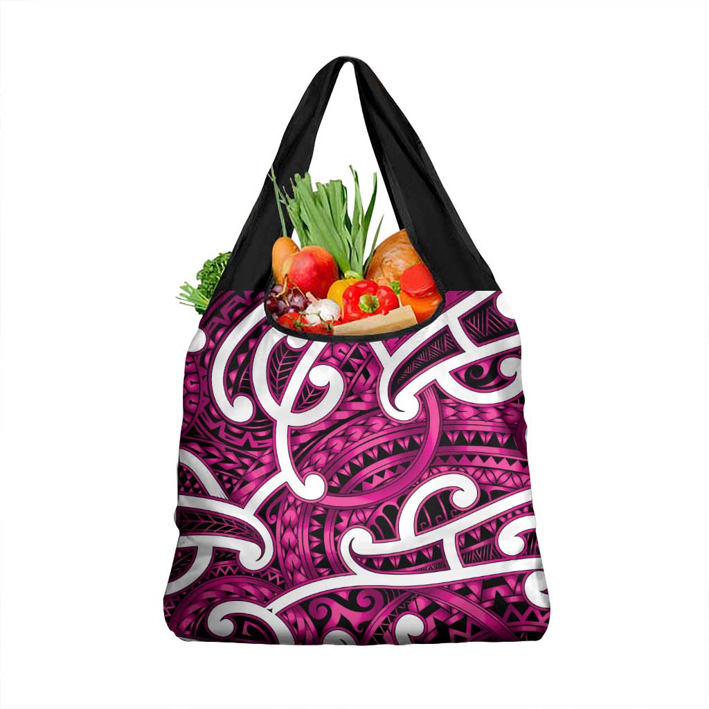 Aotearoa Maori Kowhaiwhai Grocery Bag Mawhero Puhoro and Patiki