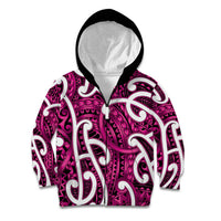 Aotearoa Maori Kowhaiwhai Kid Hoodie Mawhero Puhoro and Patiki