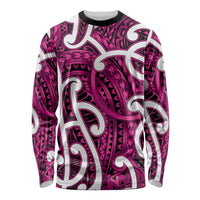 Aotearoa Maori Kowhaiwhai Long Sleeve Shirt Mawhero Puhoro and Patiki