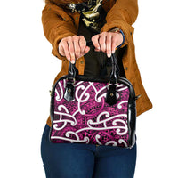 Aotearoa Maori Kowhaiwhai Shoulder Handbag Mawhero Puhoro and Patiki