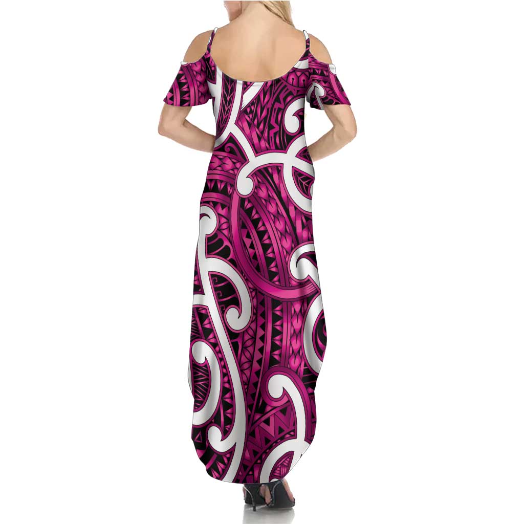 Aotearoa Maori Kowhaiwhai Summer Maxi Dress Mawhero Puhoro and Patiki LT9 - Polynesian Pride