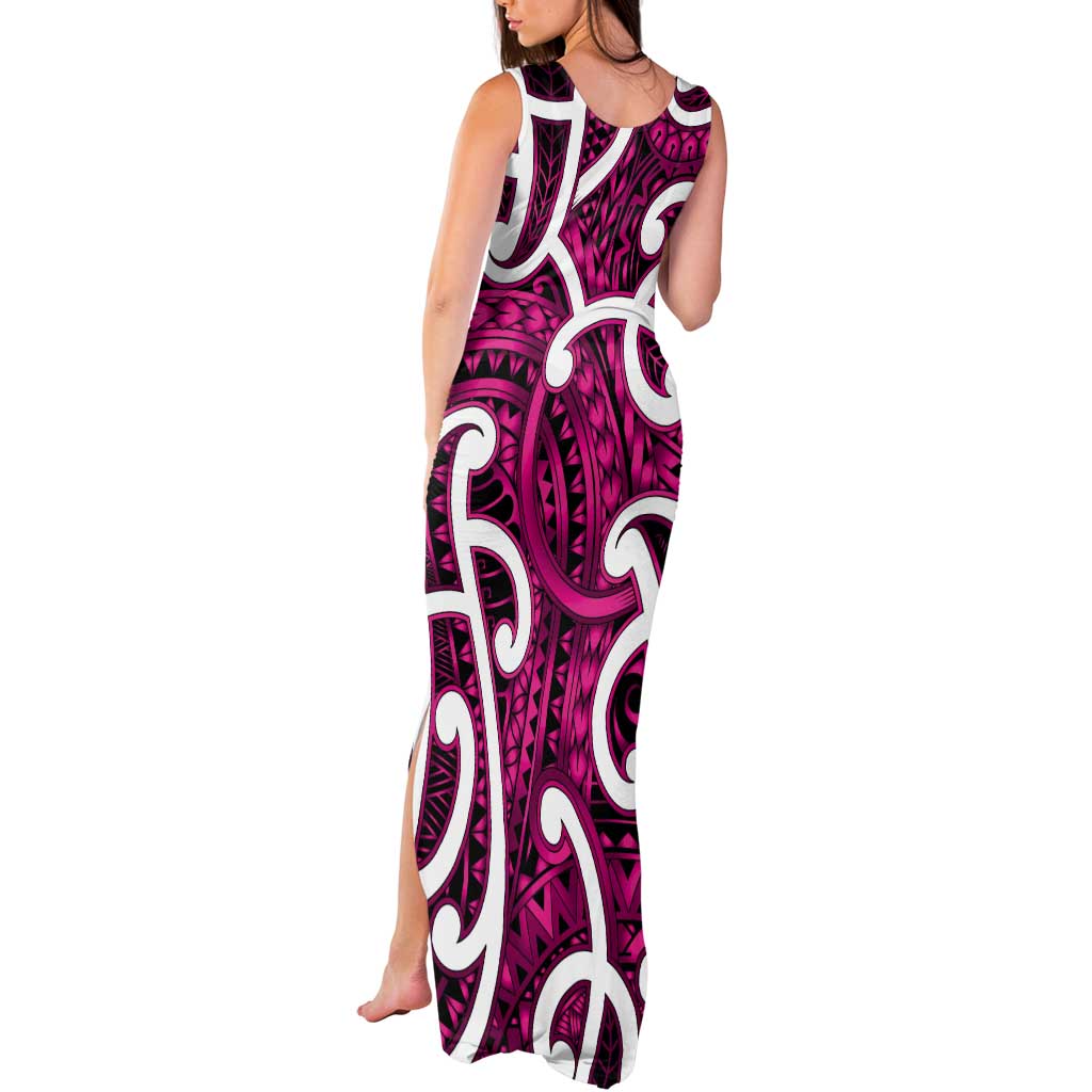 Aotearoa Maori Kowhaiwhai Tank Maxi Dress Mawhero Puhoro and Patiki