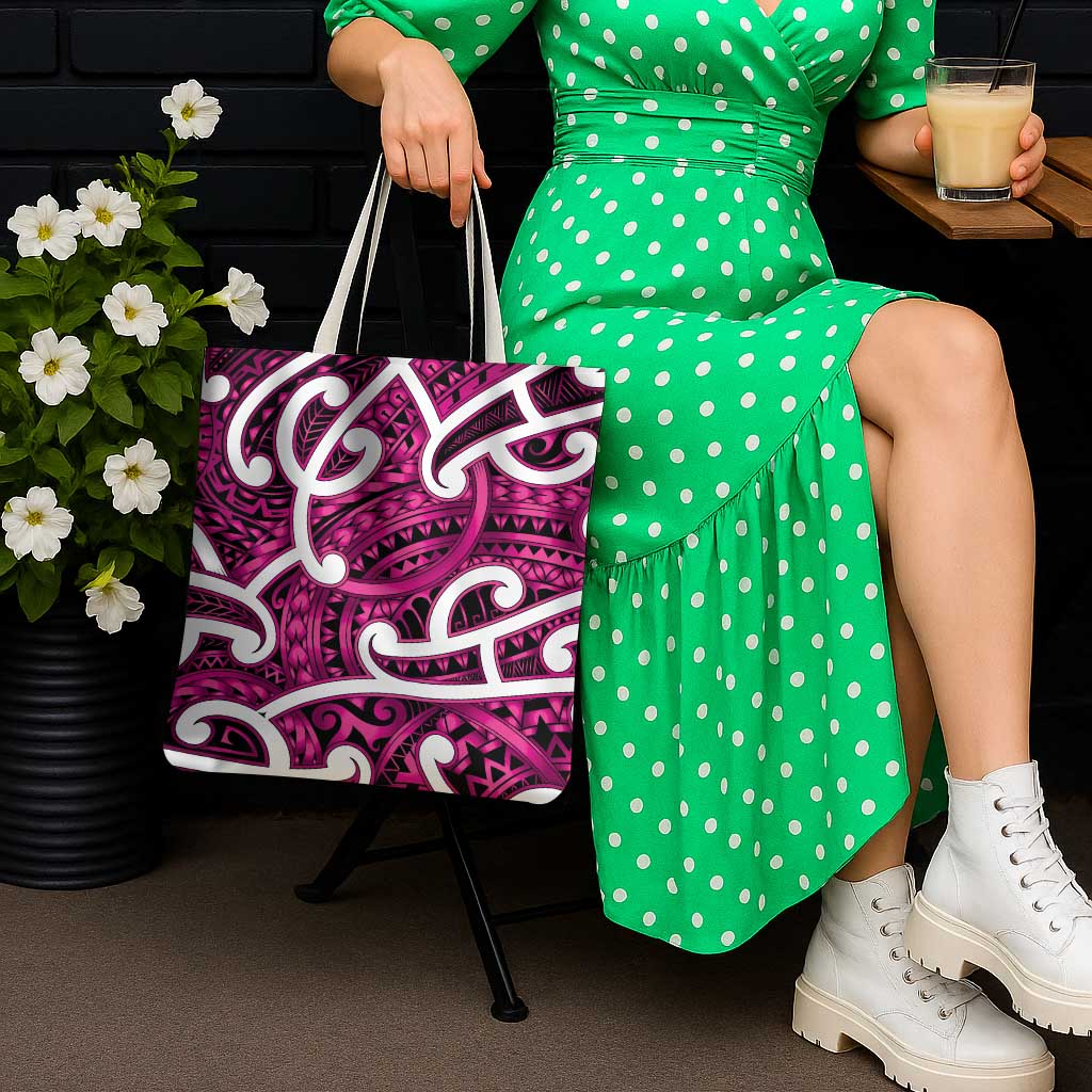 Aotearoa Maori Kowhaiwhai Tote Bag Mawhero Puhoro and Patiki