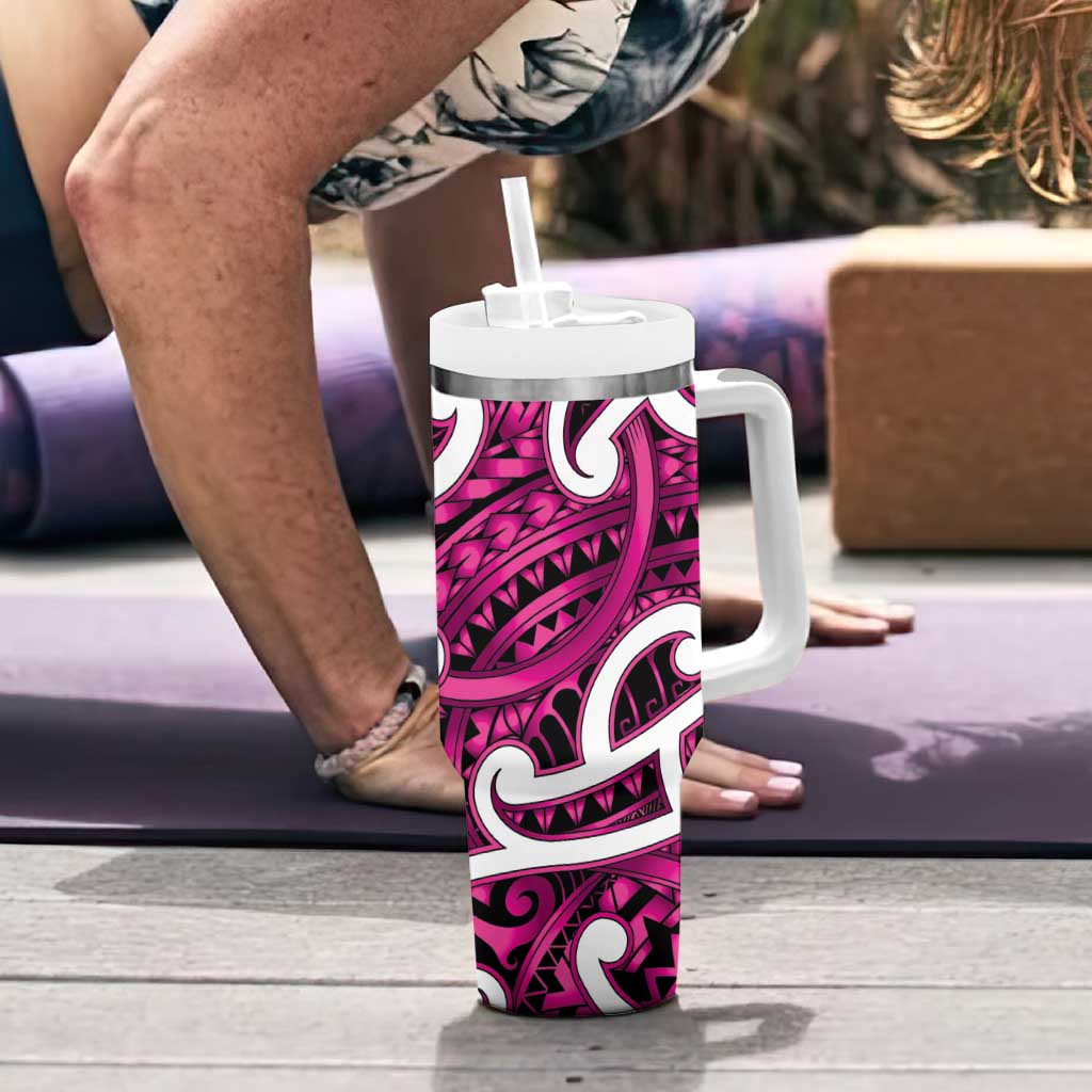 Aotearoa Maori Kowhaiwhai Tumbler With Handle Mawhero Puhoro and Patiki