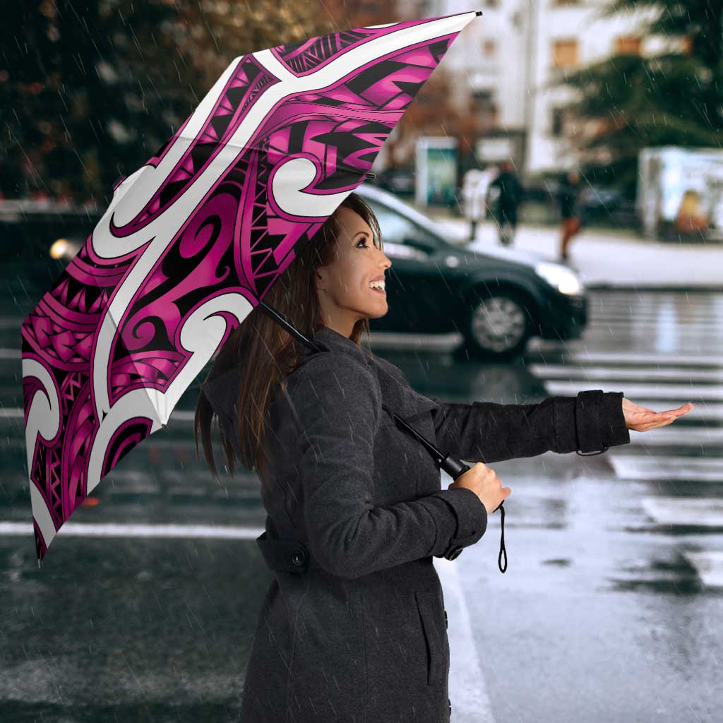 Aotearoa Maori Kowhaiwhai Umbrella Mawhero Puhoro and Patiki